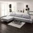Szczegółowe zdjęcie nr 4 produktu Nowoczesna jasna sofa Olena 2F - kremowy szary