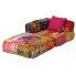 Szczegółowe zdjęcie nr 6 produktu Kolorowa sofa Patchwork modułowa 2-osobowa - Montanex 3D