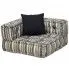 Dwuosobowa beżowa Sofa modułowa Demri 3D w paski