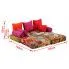 Szczegółowe zdjęcie nr 11 produktu Modułowa sofa patchwork Montanex 2D