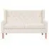 Zdjęcie elegancka subtelna kremowobiała sofa Faselo 2C | aosom.live