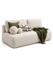 Beżowa skandynawska sofa rozkładana boucle - Gienne 5X w sklepie aosom.live