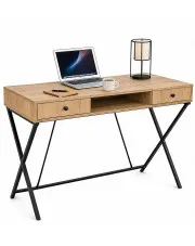 Nowoczesne biurko loftowe dąb artisan 120 cm - Arvello w sklepie aosom.live