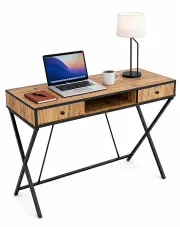 Loftowe biurko na metalowej podstawie 120 cm dąb craft - Arvello w sklepie aosom.live