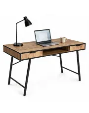 Industrialne biurko z szufladami dąb craft 120 cm - Tavero w sklepie aosom.live