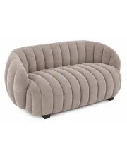 Ciemnobeżowa nowoczesna sofa dwuosobowa do salonu - Xeda w sklepie aosom.live