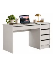 Kaszmirowe nowoczesne duże biurko z szufladami 120x55 - Corvenio w sklepie aosom.live