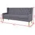 Szczegółowe zdjęcie nr 7 produktu Trzyosobowa sofa Faselo 3G - szara