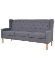 Trzyosobowa sofa Faselo 3G - szara w sklepie aosom.live
