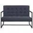 Fotografia Zgrabna 2-osobowa sofa Aparro - ciemnoszara z kategorii Kanapy i sofy