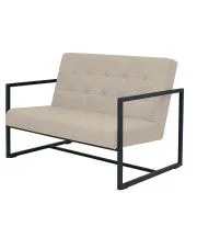 Zgrabna 2-osobowa sofa Aparro - kremowa w sklepie aosom.live