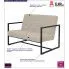 Szczegółowe zdjęcie nr 7 produktu Zgrabna 2-osobowa sofa Aparro - kremowa