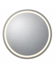 Okrągłe podświetlane lustro łazienkowe LED - Alop 2X w sklepie aosom.live