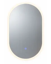 Owalne lustro z oświetleniem LED do łazienki - Alop 5X w sklepie aosom.live