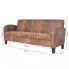 Szczegółowe zdjęcie nr 10 produktu Trzyosobowa sofa Atlas 3X - brązowa