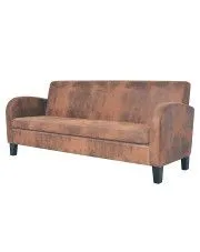 Trzyosobowa sofa Atlas 3X - brązowa w sklepie aosom.live
