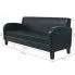 Szczegółowe zdjęcie nr 8 produktu Trzyosobowa sofa Atlas 3X - czarna