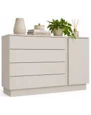 Kaszmirowa elegancka komoda z 4 szufladami i szafką - Avia 6X w sklepie aosom.live