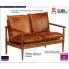 Zdjęcie elegancka skórzana sofa Canes, kolor brązowy | aosom.live
