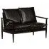 Szczegółowe zdjęcie nr 5 produktu Elegancka skórzana sofa Canes - czarna