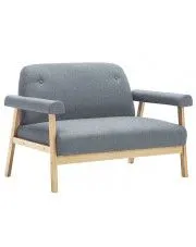 Tapicerowana sofa 2-osobowa Uxis 2G - jasny szary w sklepie aosom.live