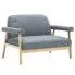 Zdjęcie produktu Tapicerowana sofa 2-osobowa Uxis 2G - jasny szary.