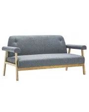 Tapicerowana sofa 3-osobowa Uxis 3G - jasny szary w sklepie aosom.live