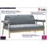 Zdjęcie tapicerowana sofa 3-osobowa Uxis 3G - jasny szary | aosom.live