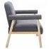 Fotografia Materiałowa sofa 2-osobowa Uxis 2D - ciemnoszara z kategorii Wypoczynki