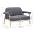 Szczegółowe zdjęcie nr 9 produktu Materiałowa sofa 2-osobowa Uxis 2D - ciemnoszara