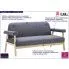 Zdjęcie 3-osobowa sofa materiałowa Uxis 3D ciemnoszara | aosom.live