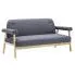 Zdjęcie produktu 3-osobowa sofa materiałowa Uxis 3D - ciemnoszara.