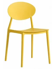 Żółte sztaplowane minimalistyczne krzesło nowoczesne - Imazo w sklepie aosom.live
