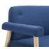 Szczegółowe zdjęcie nr 5 produktu Tapicerowana sofa 3-osobowa Uxis 3B - granatowa