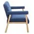 Szczegółowe zdjęcie nr 6 produktu Tapicerowana sofa 3-osobowa Uxis 3B - granatowa