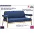 Zdjęcie tapicerowana sofa 3-osobowa Uxis 3B - granatowa | aosom.live