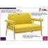 Zdjęcie sofa 2-osobowa materiałowa Uxis 2Y - żółta | aosom.live