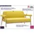 Zdjęcie tapicerowana sofa 3-osobowa Uxis 3Y - żółta | aosom.live