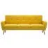 Żółta sofa pikowana Anita 3Q