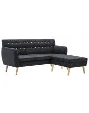 Tapicerowana pikowana sofa Kova 2D - ciemnoszara w sklepie aosom.live