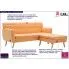 Zdjęcie nowoczesna pikowana sofa Kova 2P - brzoskwiniowa | aosom.live