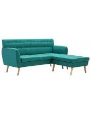 Tapicerowana pikowana sofa Kova 2G - zielona w sklepie aosom.live