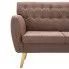 3-osobowa sofa pikowana Lilia, brązowa