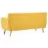 Żółta 3-osobowa sofa pikowana Lilia