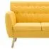 Żółta 3-osobowa sofa pikowana Lilia