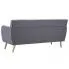 Jasnoszara 3-osobowa sofa pikowana Lilia