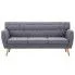 Jasnoszara 3-osobowa sofa pikowana Lilia