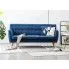Niebieska 3-osobowa sofa pikowana Lilia