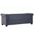 Zdjęcie trzyosobowa sofa Asemow stylu Chesterfield - szara | aosom.live