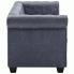 Szczegółowe zdjęcie nr 6 produktu Trzyosobowa sofa Asemo w stylu Chesterfield - szara